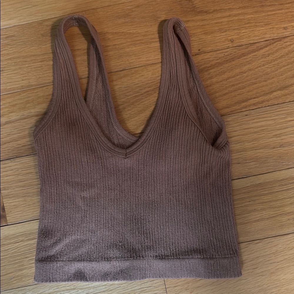 Urban Outfitters Brown Ribbed Tank Top